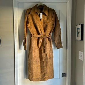 Vegan Suede Knee Length Dress Size 8